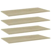 Vidaxl Dodatne police za omaro 4 kosi sonoma hrast 80x20x1,5 cm