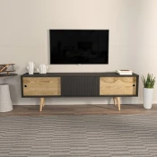 Hanah Home TV Komoda Ecrin, 160x45x34,5 cm, Antracit-Hrast