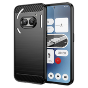 TPU gel ovitek Brushed Carbon za Nothing Phone (2a) - črn