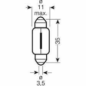 Osram žarulja 24V 5W 36x11 Sofit 10 kom C5W