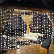 Solarne dekorativne lampice zavesa bele 3x3m