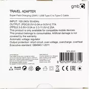 GEMBIRD Punjac brzi/ 25W/ USB-C + kabl USB-C na USB-C/ NPA-AC43