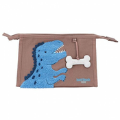 Kozmeticka torbica Dino World, smeda, plava T-rex | 0412308_A