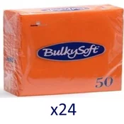 BULKYSOFT Salvete, 50/1, Dvoslojna, 24 pakovanja, 33x33 cm, Narandžasta