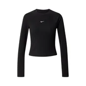 Majice Nike Sportswear Chill Knit Womens Tight Long-Sleeve Ribbed Top Black/ Sail XL