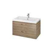 Cersanit S801-154-DSM - Viseča kopalniška omarica z umivalnikom ELODY 80 cm oreh