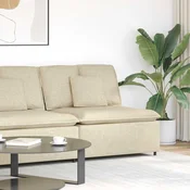 Modularni Sofa Centralni Modul s Jastucima Krem 100 cm - Krema Središnja sofa