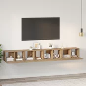 Set TV komoda Zidne 4 pcs Umjetnicki hrast 60 x 30 x 30 cm