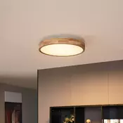 Skandinavska stropna svetilka lesena 50 cm vklj. LED zatemnitev - Pecker