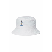Otroški bombažni klobuk Polo Ralph Lauren bela barva, 323945504001