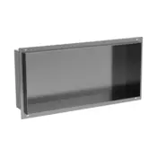 Mexen X-Wall-NR nišna polica brez obrobe 45 x 20 cm, krtačeno pištolno siva - 19E1452010