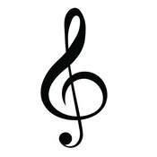 Wallity Zidna dekoracija Treble Clef, 28x59cm, Crna
