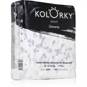 Kolorky Night Unicorn EKO plenice za popolno zaščito ponoči velikost XL 12-16 Kg 17 kos