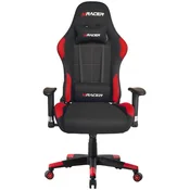 Mercury Gaming stol iz tkanine MRacer, črno-rdeč