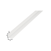 KOTNI PROFIL GAH ALBERTS PVC, 25X25X1.8X1000 MM BEL