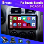 Srnubi 10.3” Newest Android 11 Car Radio For Toyota Corolla E150 2006-2013 Navigation Multimedia Player QLED Screen 2Din Carplay