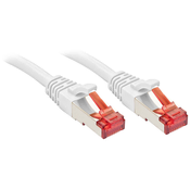 LINDY LINDY 47791 RJ45 omrežni kabel\, Patch kabel CAT 6 S/FTP 0.50 m bela 1 kos, (20420049)