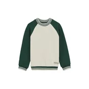 WE Fashion Majica slonovina / temno zelena