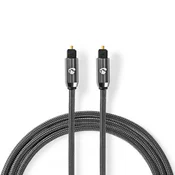 Nedis Optični avdio kabel | TosLink moški | TosLink moški | 3,00 m | Okrogla | Bombaž | Siva s kovino | Karton s pokritim okencem