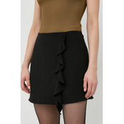 Suknja Armani Exchange boja: crna, mini, širi se prema dolje