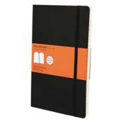 MOLESKINE velika beležka (črtasta, mehke platnice), črna