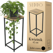 shumee Stojalo za rože za rastline, lončke, kovinsko stoječe stojalo za rože, visoko 62 cm