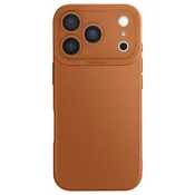 AVIZAR Ovitek za iPhone 17 Pro Max iz mehkega silikona z ojačanim blokom kamere, Rjava, (5000190577)