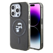 Karl Lagerfeld maska za iPhone 15 pro magsafe IML KC glitter black ( KLHMP15LHGKCNOK )