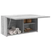 Vidaxl vidaXL Stenska kopalniška omarica, siva, sonoma hrast, 60x25x30 cm