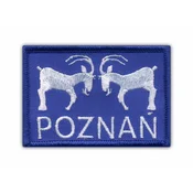 shumee Našitek Poznan - bele koze - magnetna podlaga - vezen našitek/značka/emblem