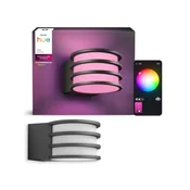 Philips - LED RGB zatemnjevalna zunanja stenska svetilka Hue LUCCA 1xE27/8,1W/230V IP44