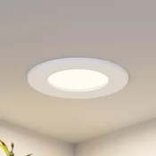 Prios LED svetilka za vgradnjo Cadance, bela, 12 cm, CCT, IP44 - Kopalnica - Sodobni - Aluminij