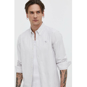 Košulja Abercrombie & Fitch za muškarce, boja: bež, regular, s button-down ovratnikom