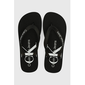 Japonke Calvin Klein Jeans BEACH SANDAL MONOLOGO TPU ženske, črna barva