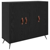Vidaxl Strani šal Črna Orehovina 89,5 x 34 x 80 cm Konstruiran les