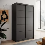 Garderobna omara z drsnimi vrati Lizi 120 cm - črna