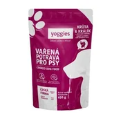 Yoggies kuhana pasja hrana – PURAN in KUNEC z bučnimi semeni 650g