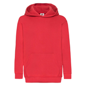 Red childrens sweatshirt Classic kangaroo Fruit of the Loom