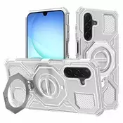 Hibridni ovitek Carbon Shield Pro za Samsung Galaxy A17 5G/A17 4G - white transparent