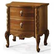 Casa Padrino luxury baroque bedside table with 2 drawers brown - Handmade bedside table - Baroque bedroom furniture - Luxury furniture in baroque style - Luxury Quality - Made in Italy