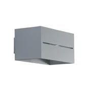 SOLLUX LIGHTING Stenska svetilka Aceline, siva, širina 20 cm, svetloba navzgor/navzdol - Dnevna soba/jedilnica - Sodobni - mat siva - Kovina