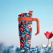 shumee Termo vrček Miami Floral, rdeč