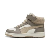 PUMA Rebound Slam Mid Cosy Sneakers Kids, Shop, Mouse Gray/Birch/Warm White, 31.5