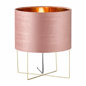 Ružicasta stolna lampa s tekstilnim sjenilom (visina 43 cm) Aura – Fischer & Honsel
