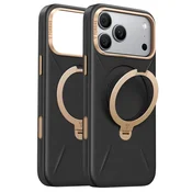 Premium ovitek Torras QPRO Leather za iPhone 17 Pro Max/18 Pro Max - black