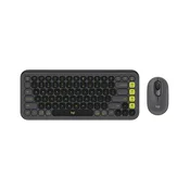 LOGITECH Set tastatura i miš POP Icon Combo. Bežicni, US, Sivi