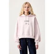 Guess Jeans pulover s kapuco ženski bombažen