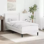 Krevetna konstrukcija Bijela 100 x 200 cm Umjetna koža