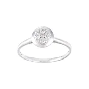 DIAMANT LETERNEL Prstan Cluster srebrna