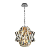Kristalni luster na lancu CROWN 4xE14/40W/230V hrom
